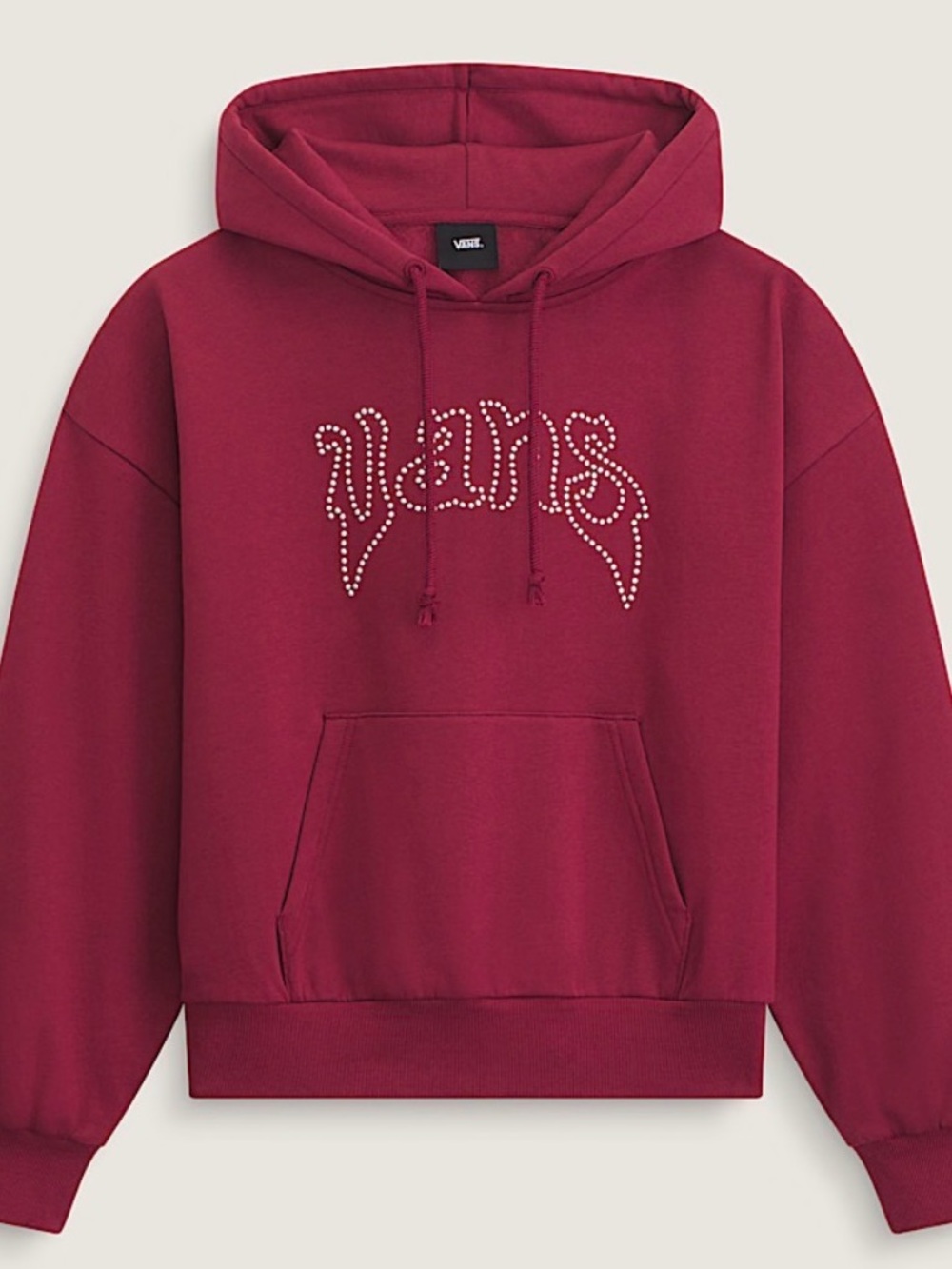 Vans Burgundy Hoodie with Studded Logo